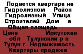 Подается квартира на Гидролизном. › Район ­ Гидролизный › Улица ­ Строителей › Дом ­ 6а › Общая площадь ­ 59 › Цена ­ 950 000 - Иркутская обл., Тулунский р-н, Тулун г. Недвижимость » Квартиры продажа   